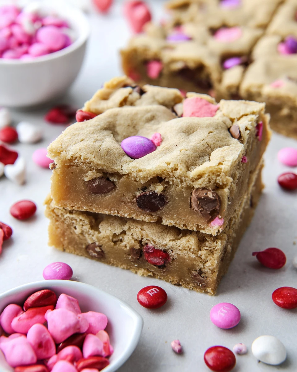 Valentine M&Amp;M Cookie Bars