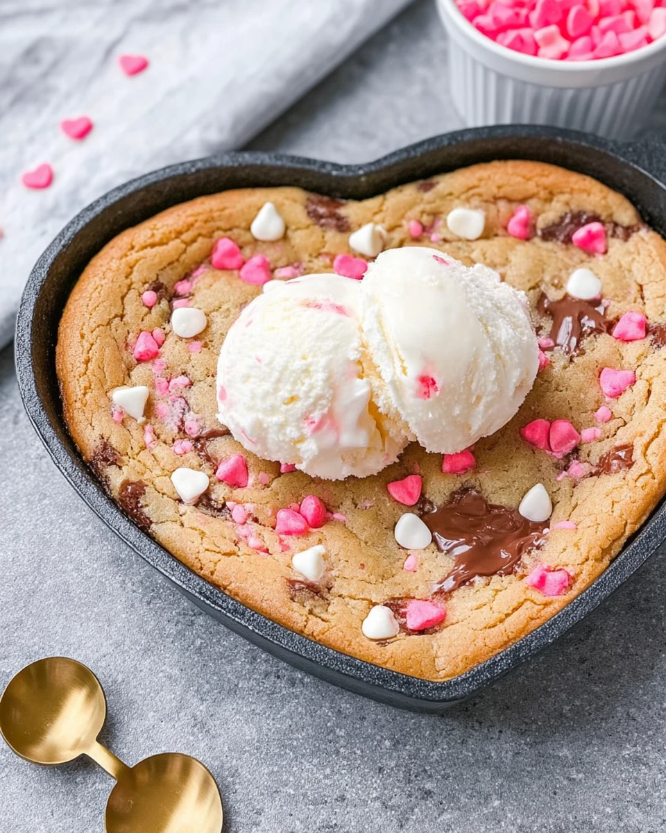 Valentine’s Day Heart Skillet Cookie 7 Valentine’s Day Heart Skillet Cookie