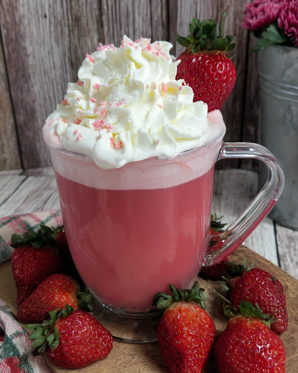 Valentine'S Day Strawberry White Hot Cocoa