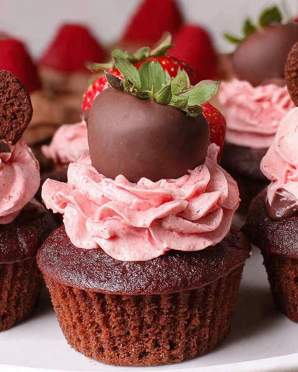 Vegan Valentine’s Cupcakes (Chocolate Strawberry) 7 Vegan Valentine’s Cupcakes (Chocolate Strawberry)