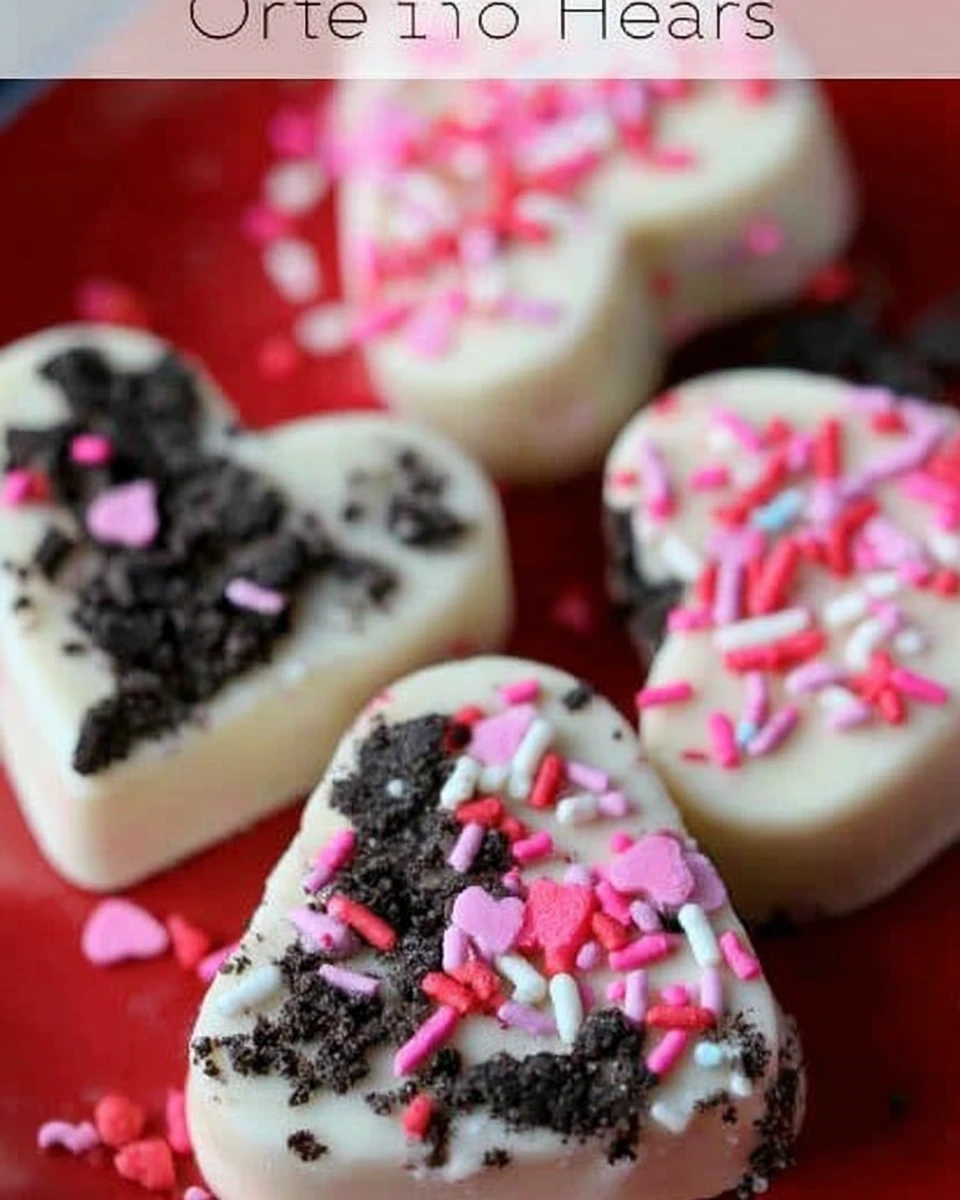 White Chocolate Oreo Hearts