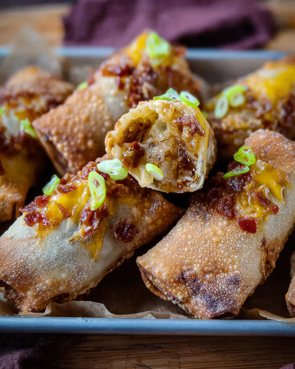 Bacon Jam Cheeseburger Egg Rolls