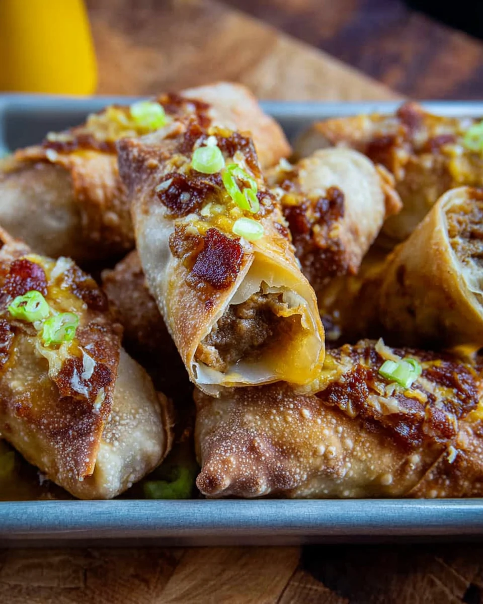 Bacon Jam Cheeseburger Egg Rolls