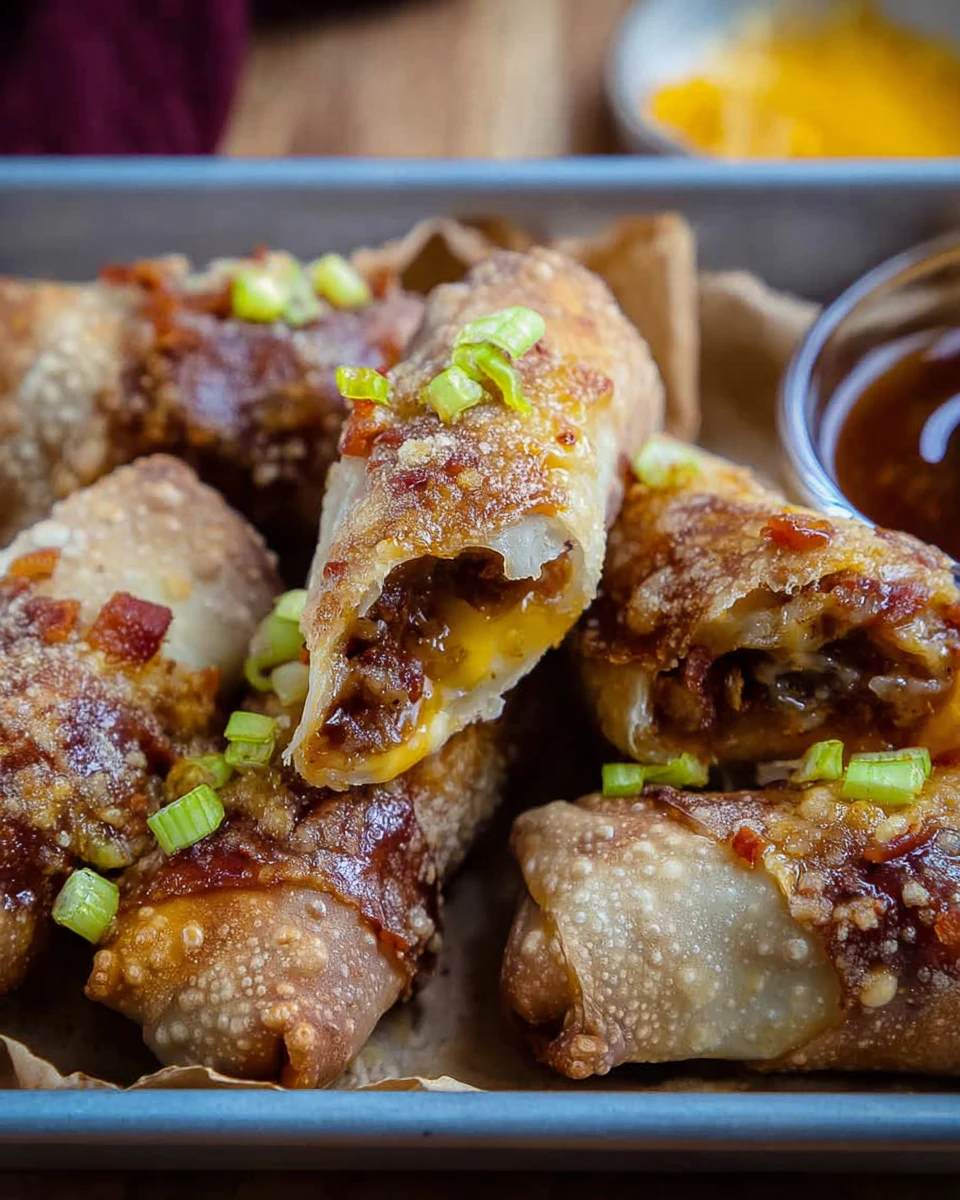 Bacon Jam Cheeseburger Egg Rolls