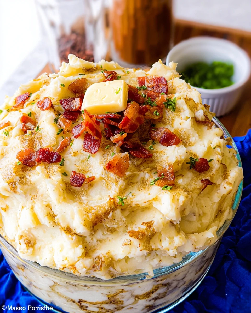 Bacon, Onion And Horseradish Mashed Potatoes