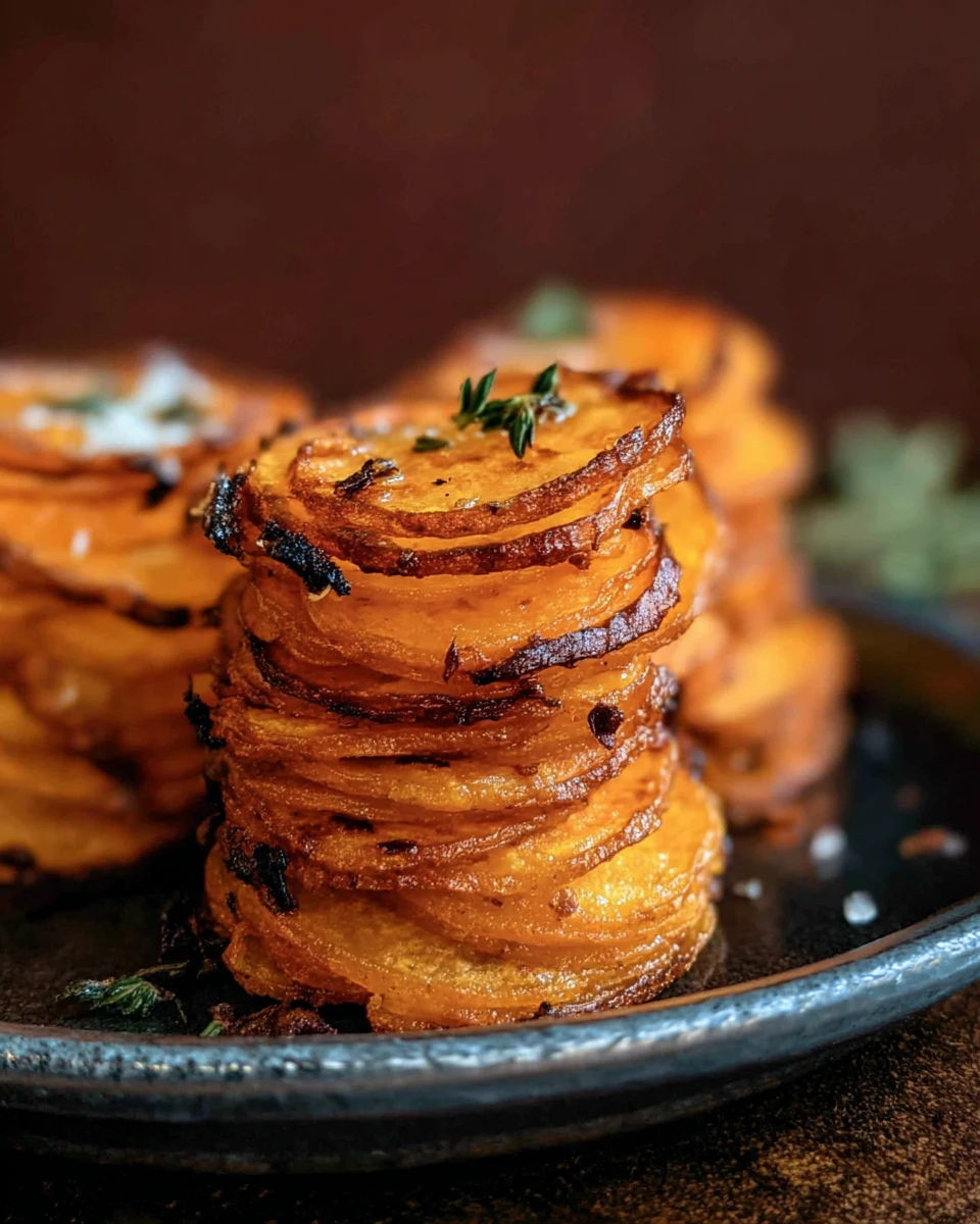 Crispy Sweet Potato Stacks