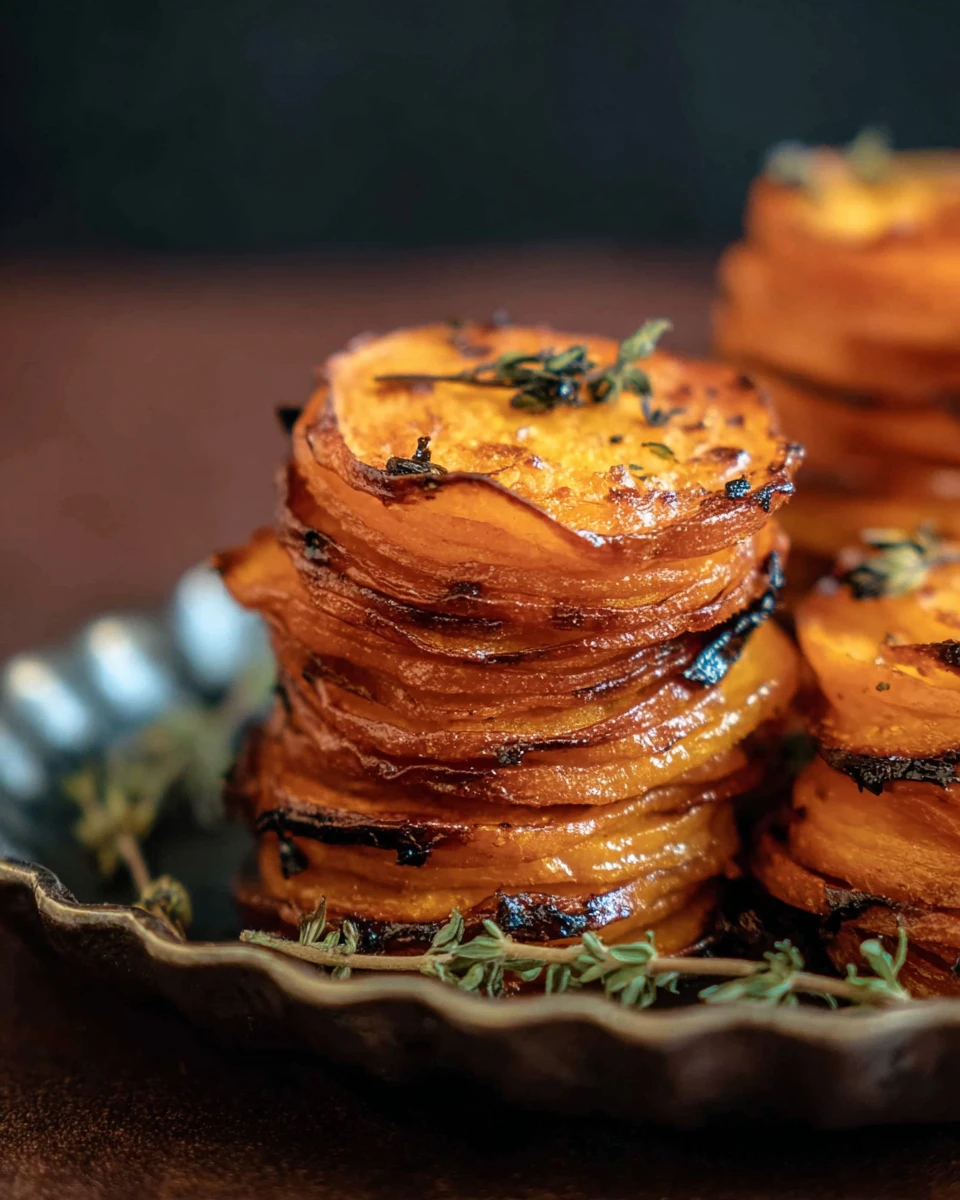 Crispy Sweet Potato Stacks