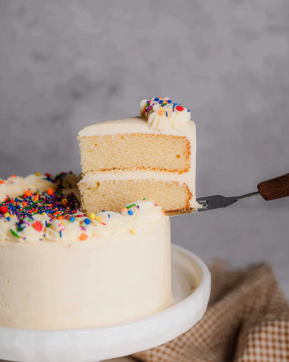 Healthy Vanilla Birthday Cake
