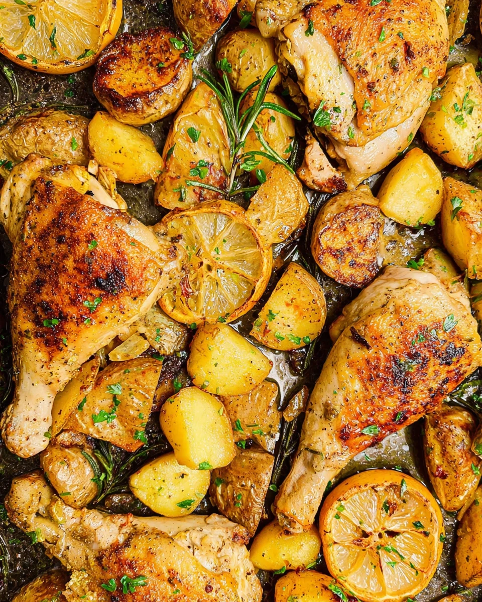 Rosemary Lemon Chicken And Potatoes
