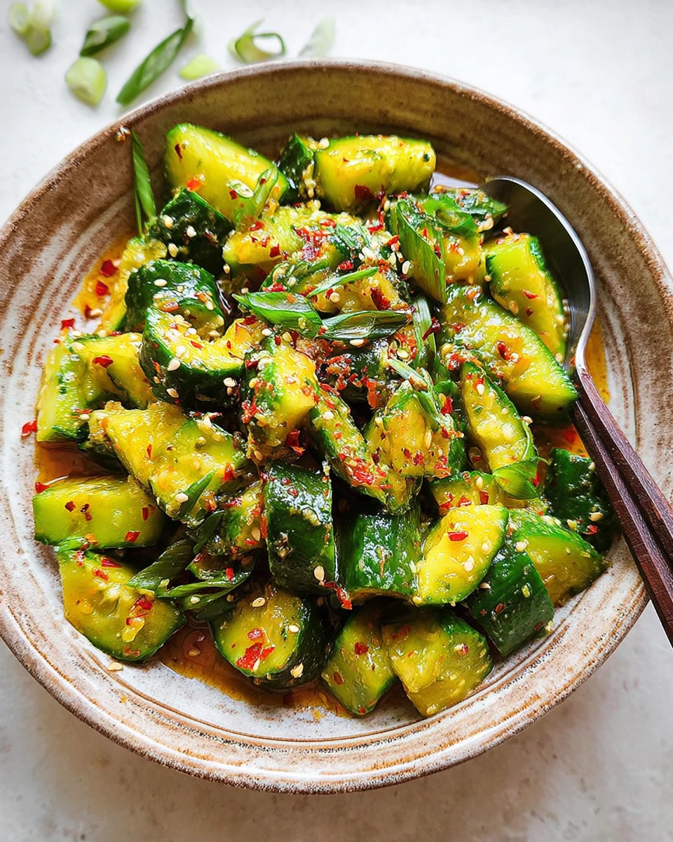 Smashed Cucumber Salad With Miso Dressing