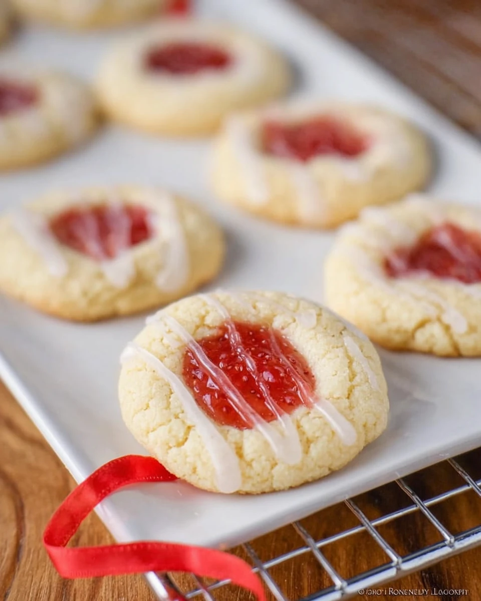 Strawberry Thumbprint Cookies