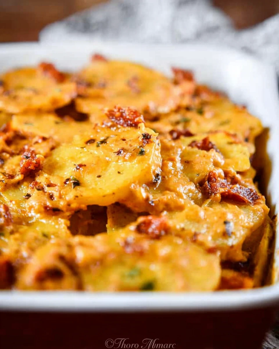 Sun Dried Tomato Pesto Cheesy Potatoes