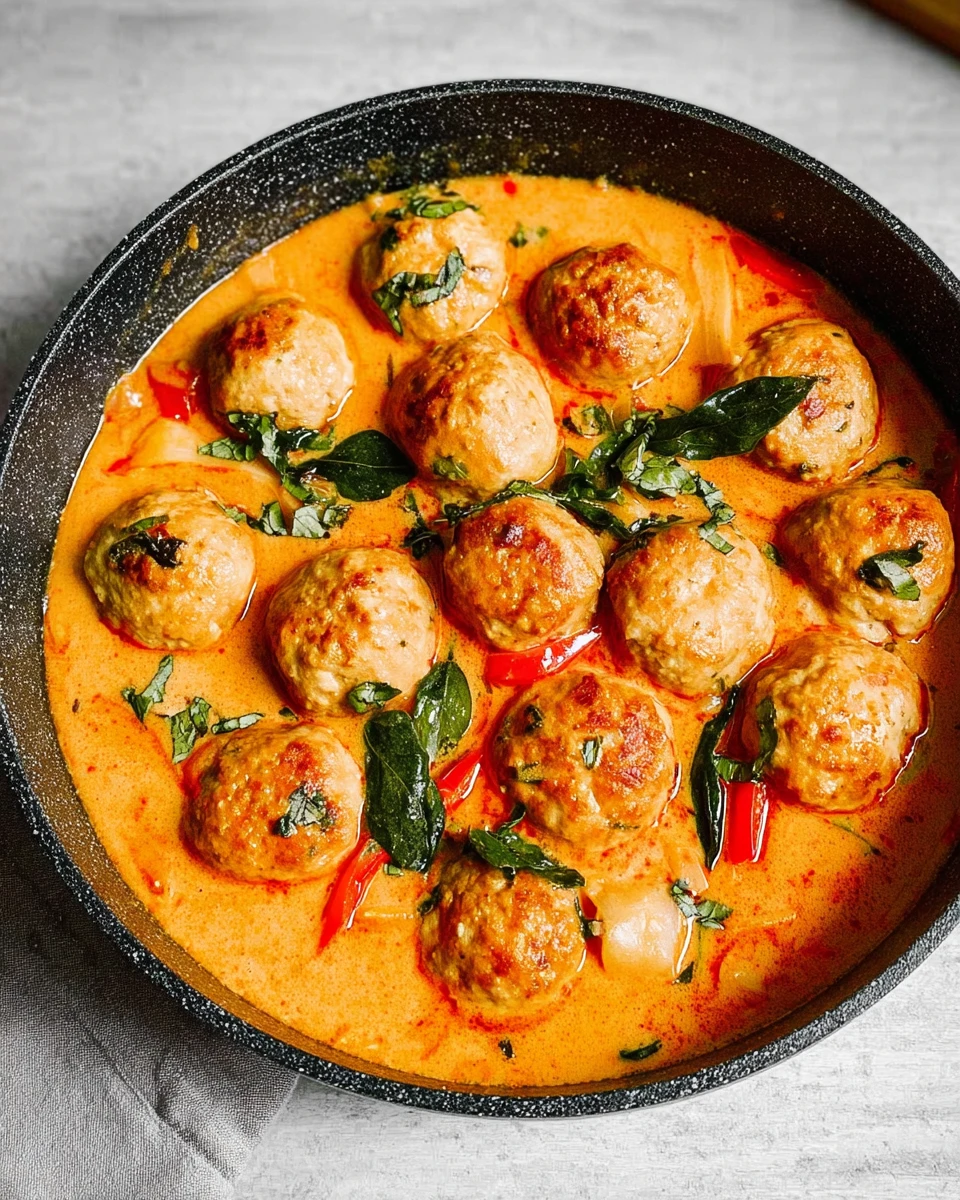Thai Turkey Meatballs In Coconut Curry