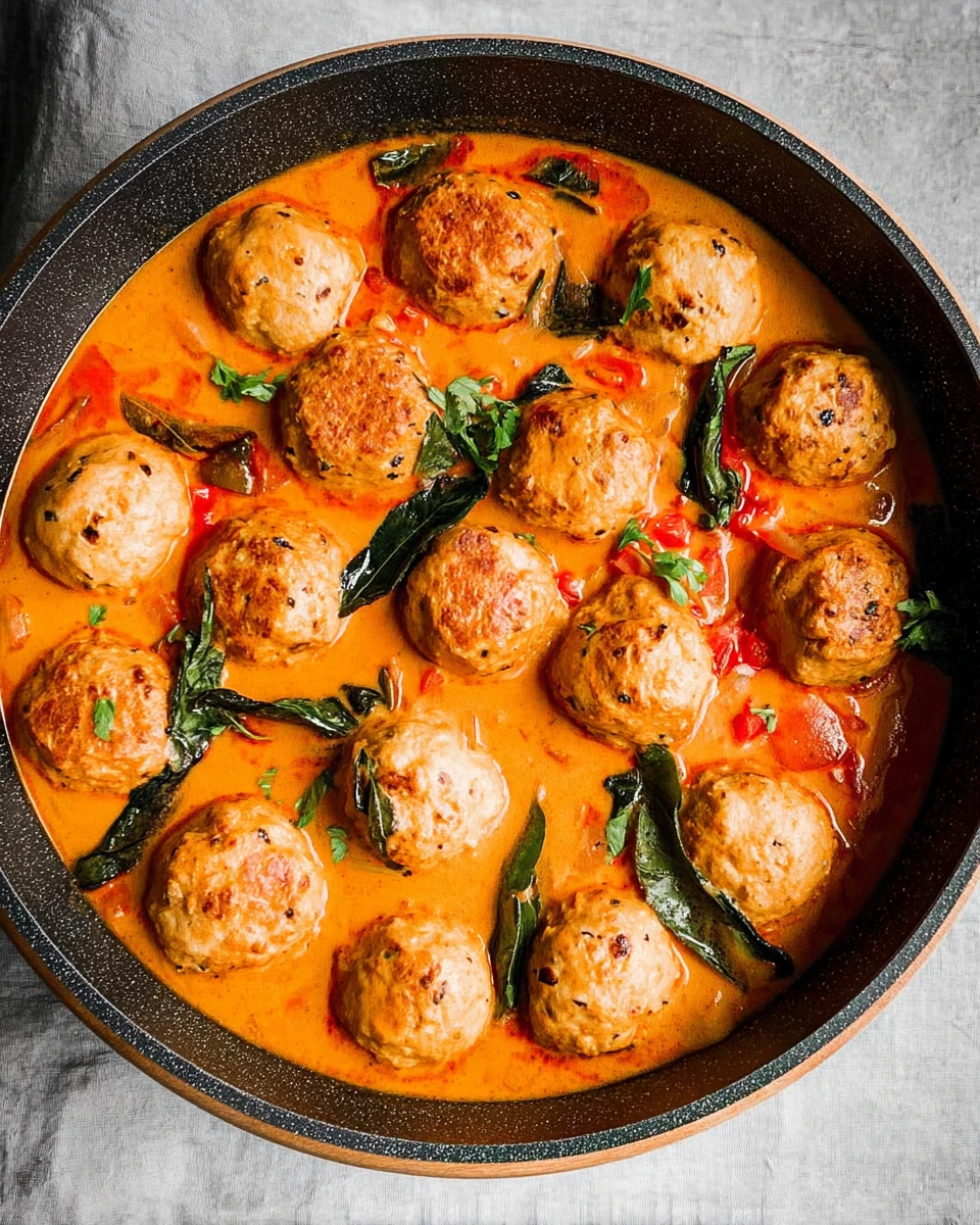 Thai Turkey Meatballs In Coconut Curry