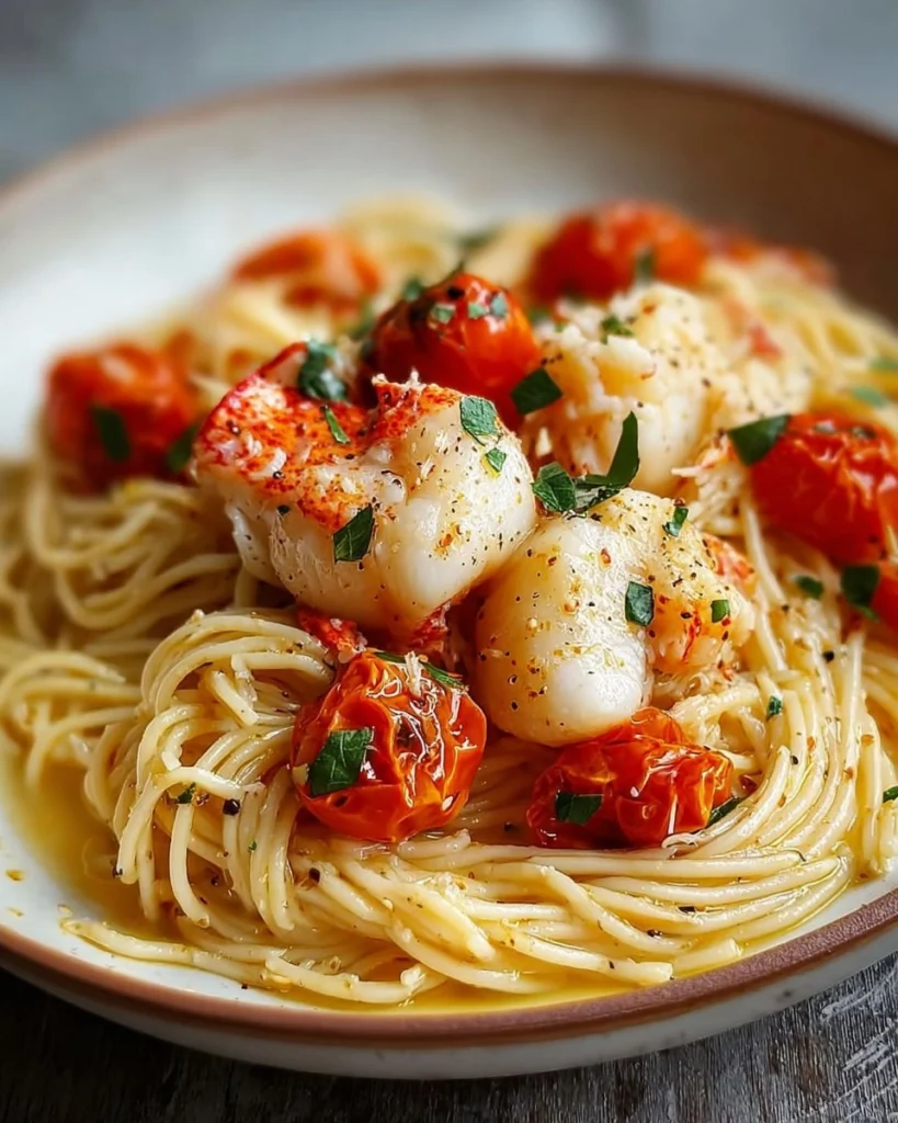 Buttered-Lobster-Pasta-with-Cherry-Tomatoes-Recipe