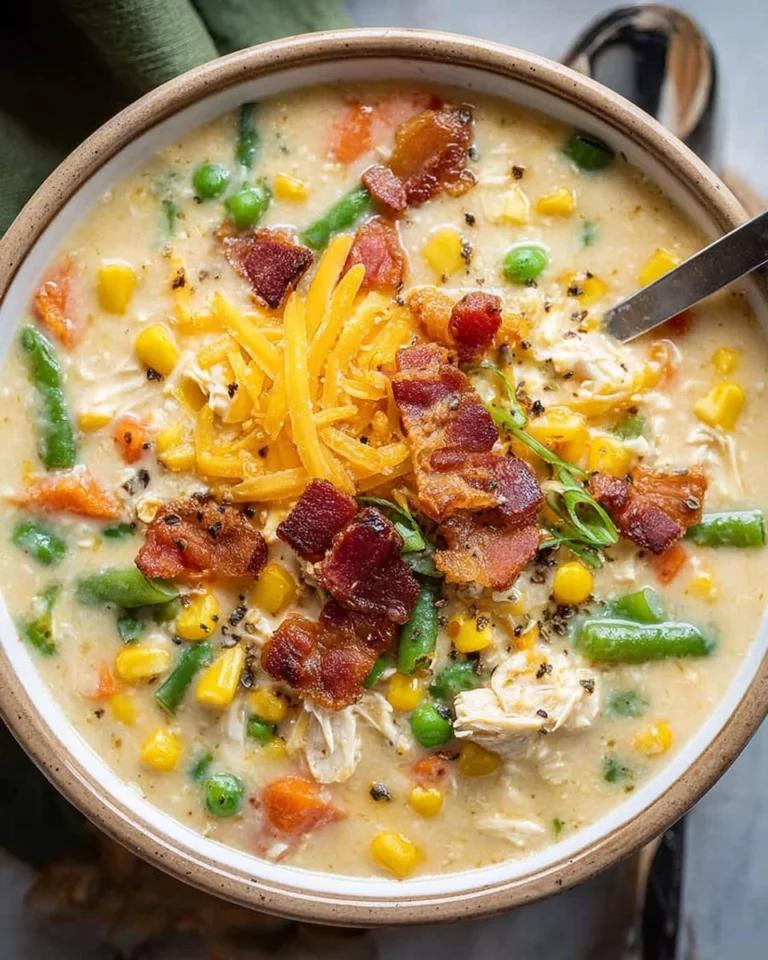 Corn-Chowder-With-Vegetables-Chicken-And-Bacon-Recipe