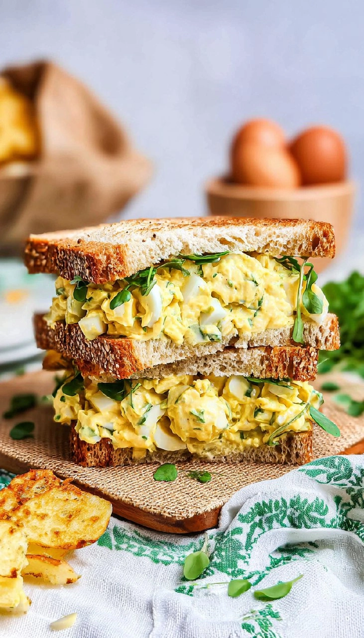 Egg Salad Sandwich With Fresh Herbs