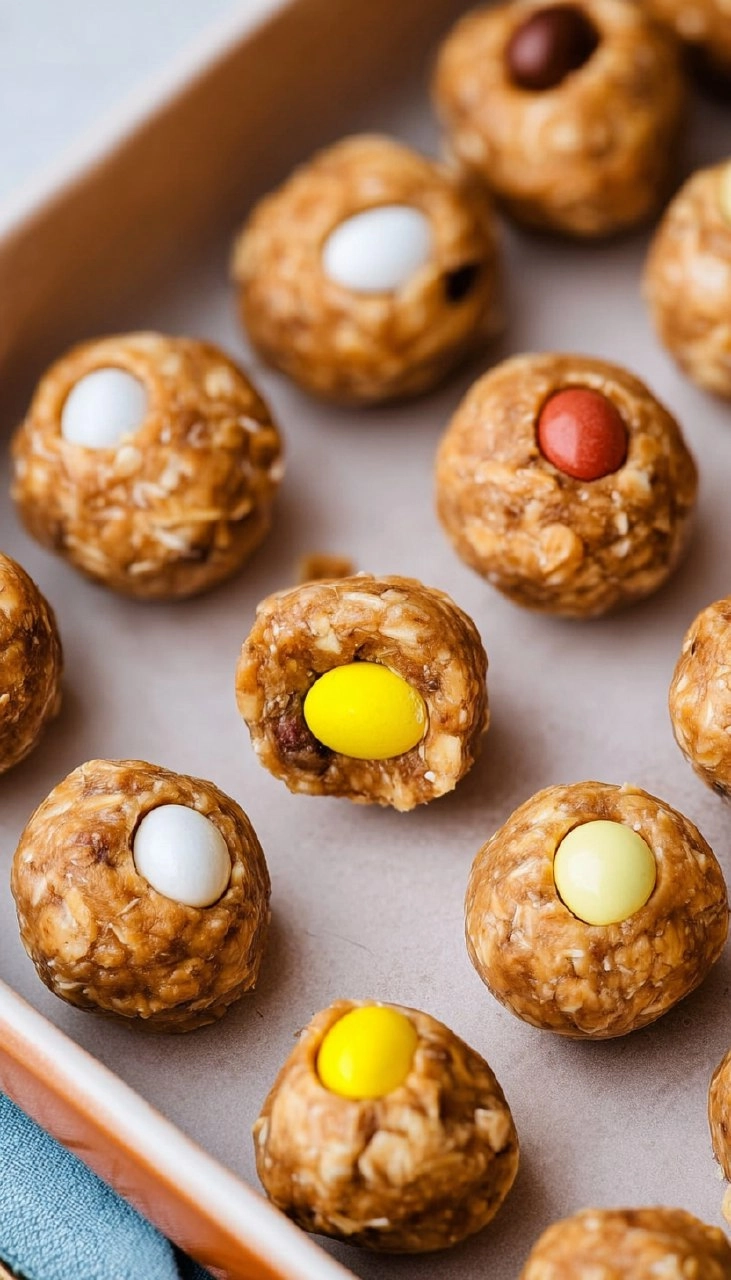 Mini Cadbury Egg Protein Balls