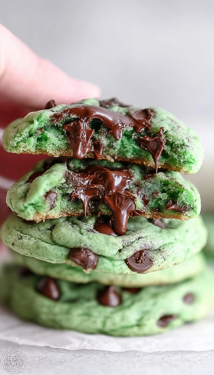 Mint Chocolate Chip Cookies