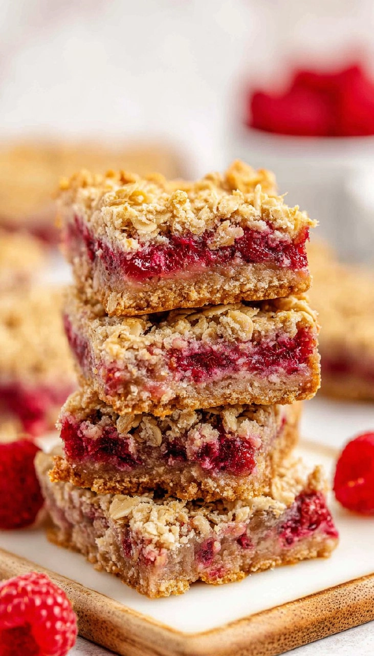 Raspberry Oat Bars