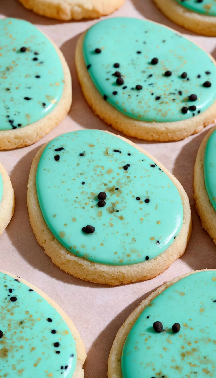 Speckled Egg Easter Shortbread Cookies