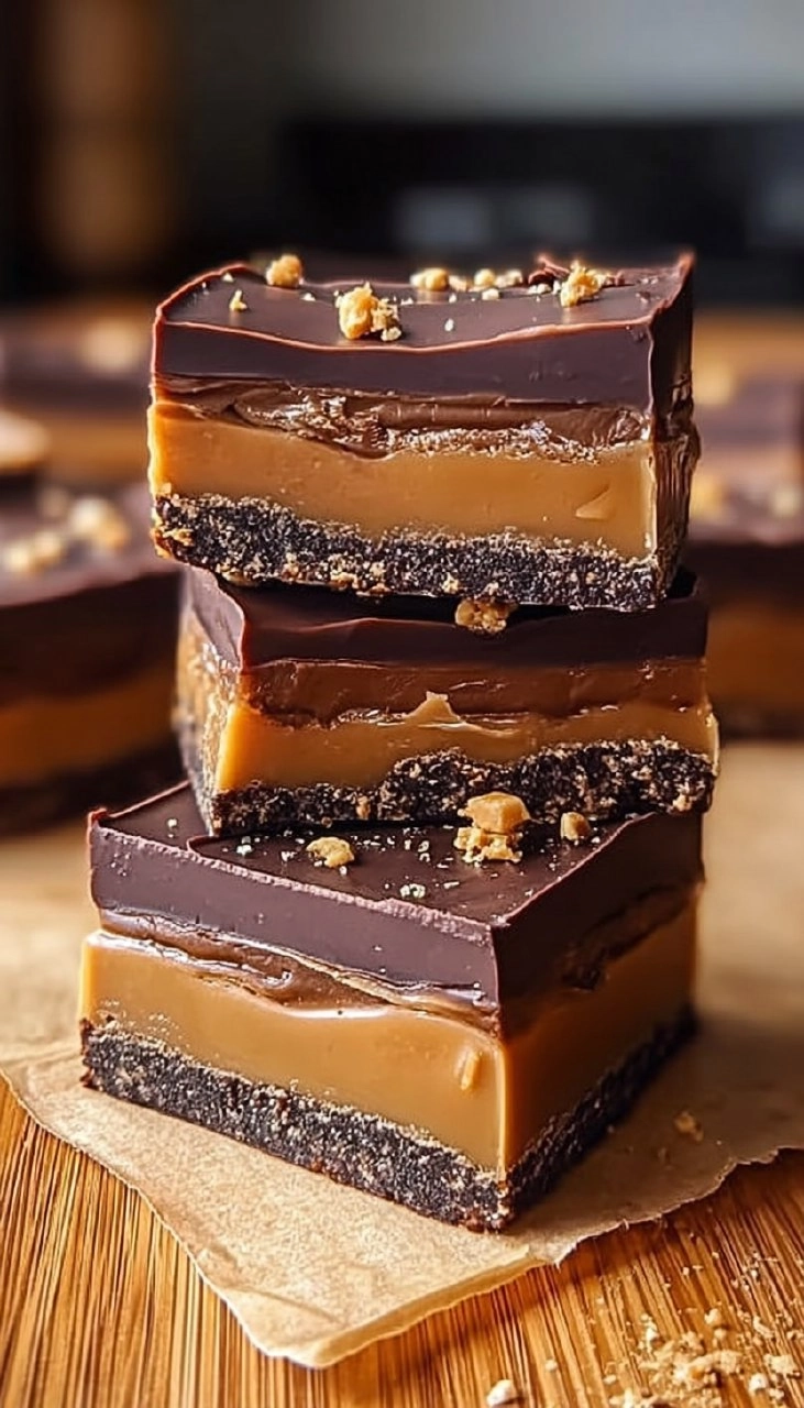 Tahini Caramel Chocolate Bars