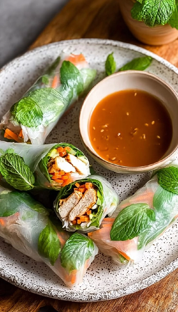 Vietnamese Summer Rolls With Chicken