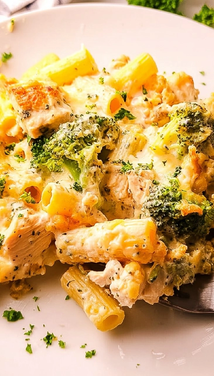 Alfredo Chicken Broccoli Bake