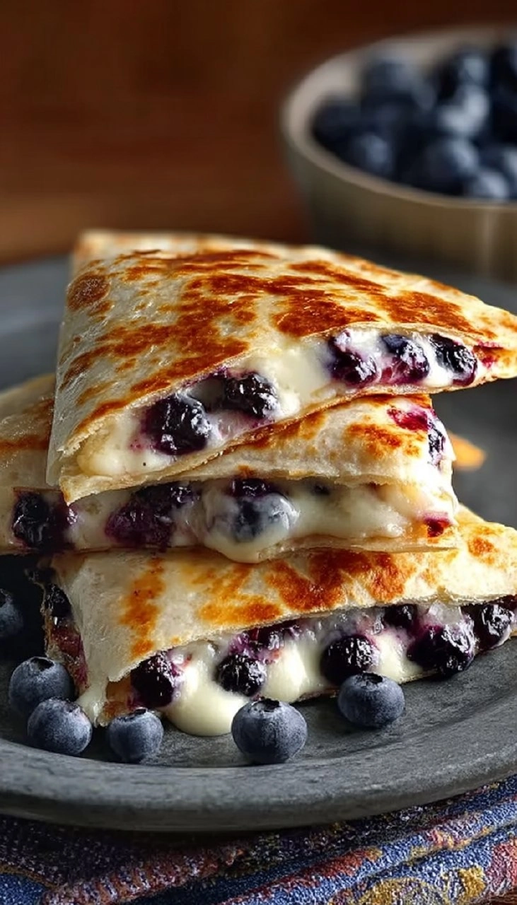 Blueberry Breakfast Quesadilla