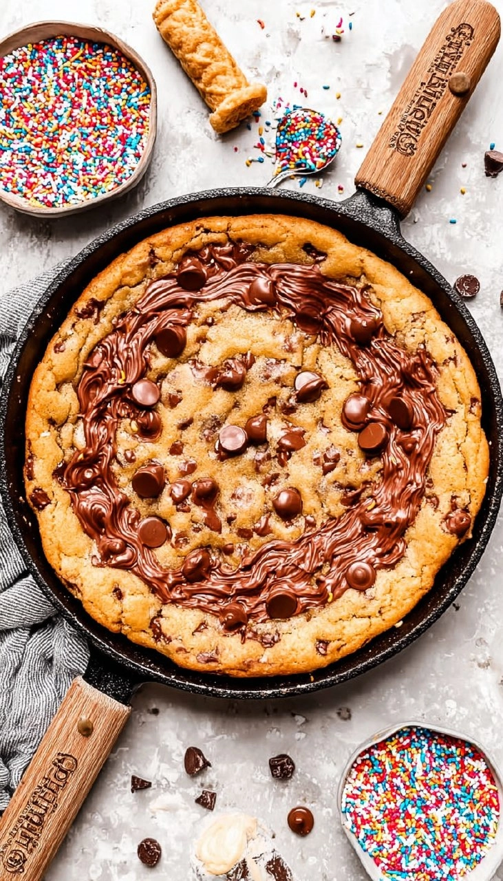 Brown Butter Chocolate Chip Skillet Cookie