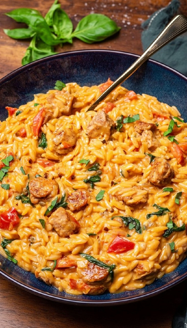 Cajun Chicken Sausage Orzo