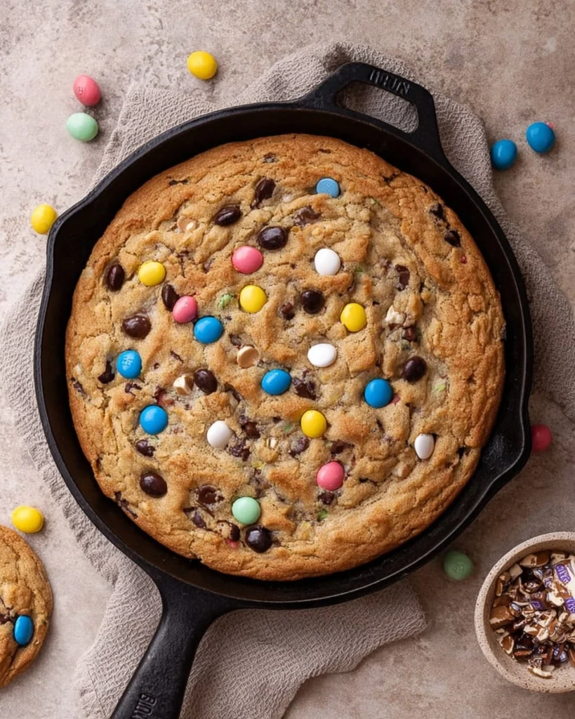 Giant-Cadbury-Mini-Egg-Skillet-Cookie-Recipe