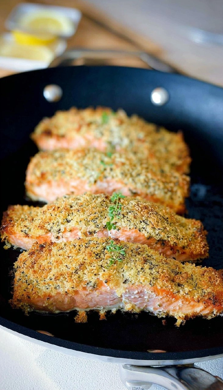 Lemon Parmesan Crusted Salmon