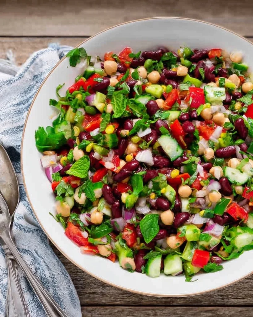 Mediterranean-Three-Bean-Salad-Recipe