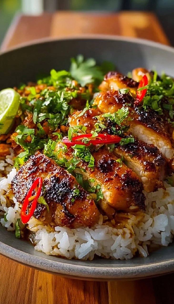Spicy Maple Chicken Coconut Rice