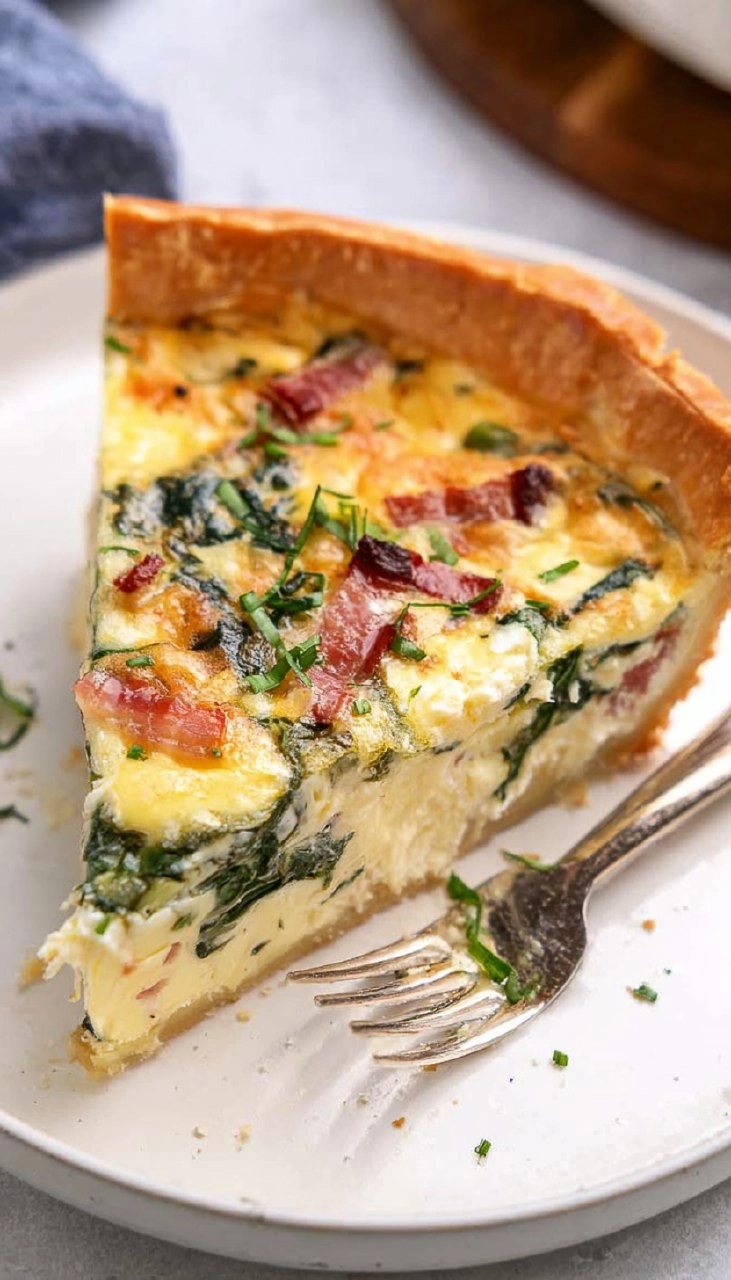 Spinach And Bacon Quiche