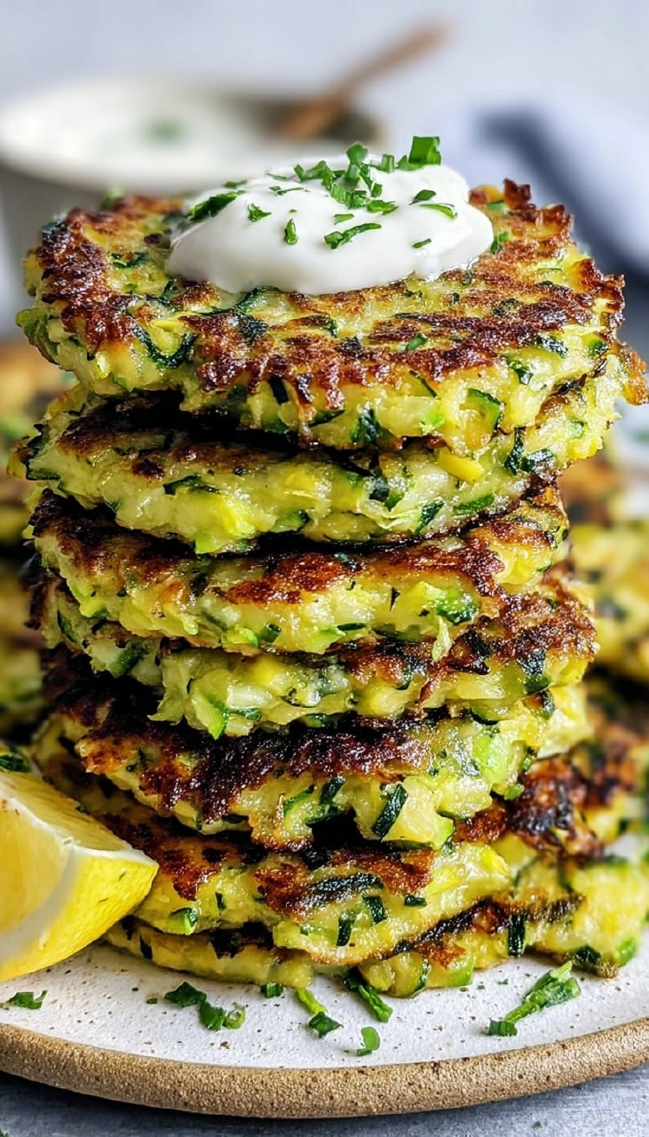 Cheesy Zucchini Fritters 7 Cheesy Zucchini Fritters