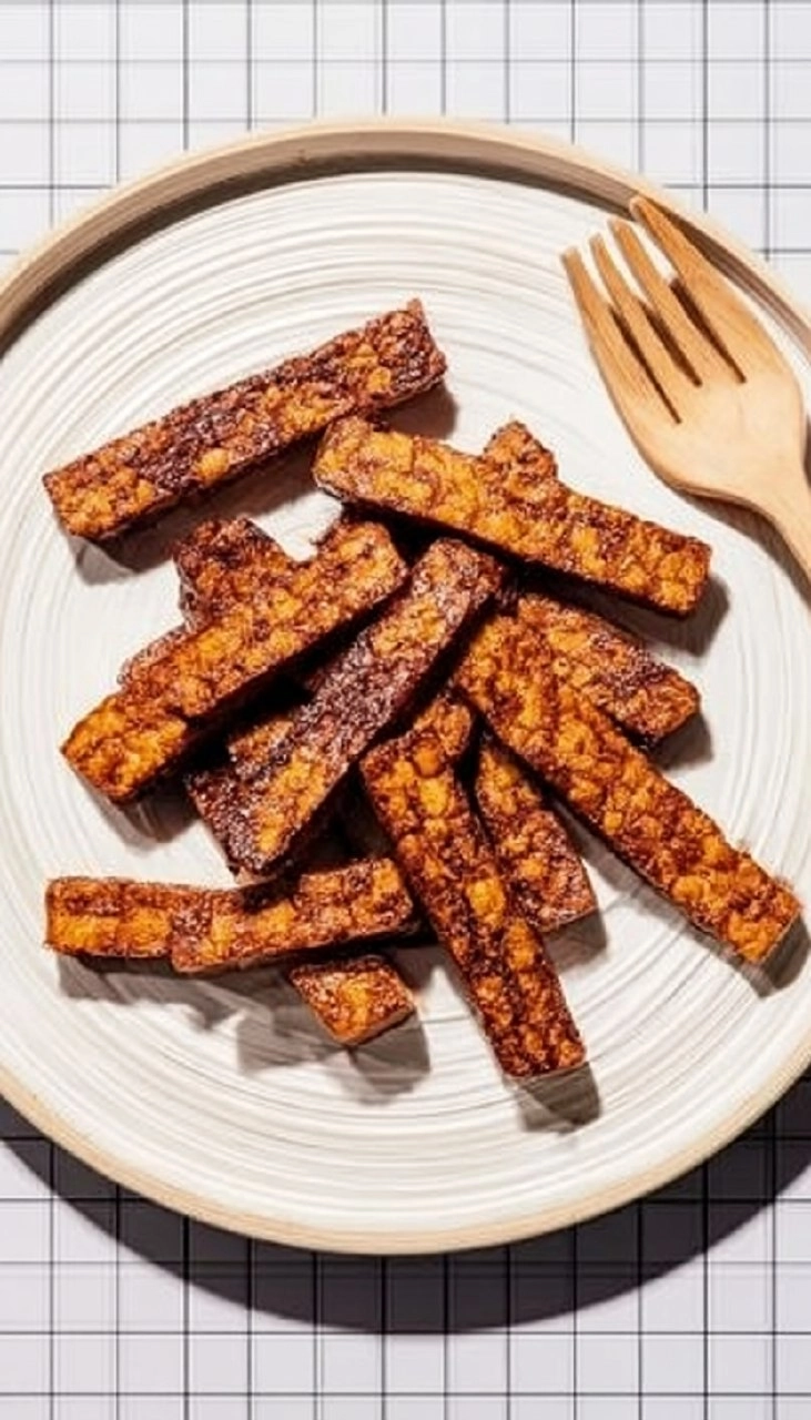 Chewy Pan-Fried Tempeh Bacon With Maple