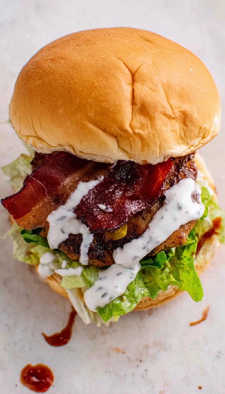 Chicken Bacon Ranch Smashburgers