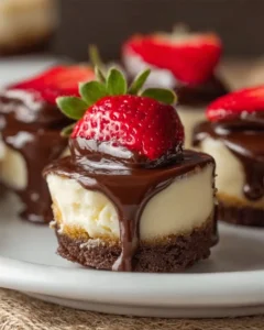 Chocolate-Covered-Strawberry-Cheesecake-Bites-Recipe
