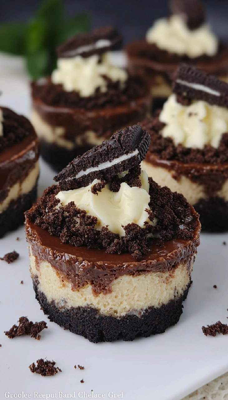 Chocolate Crunch Cheesecakes
