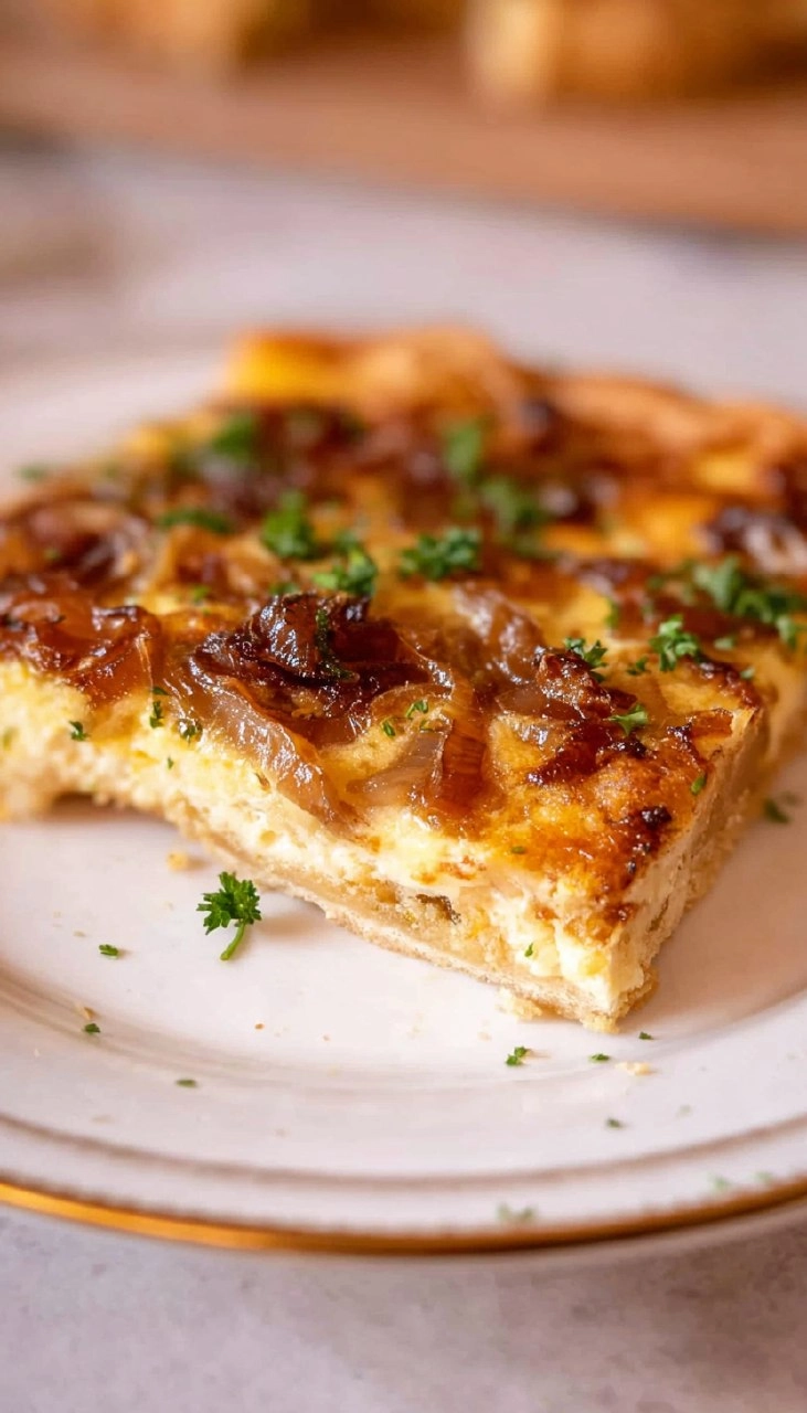 French Onion Puff Pastry Quiche