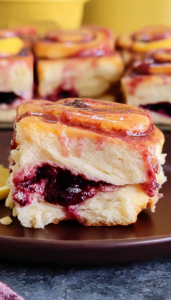 Lemon Blueberry Sweet Rolls 7 Lemon Blueberry Sweet Rolls