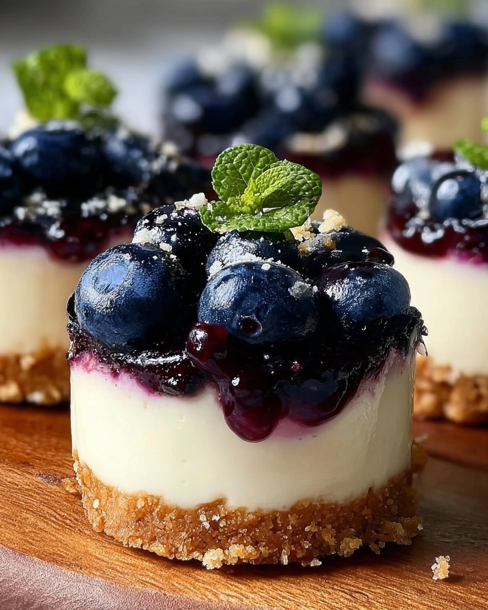 Mini Blueberry Cheesecake Bite Dessert