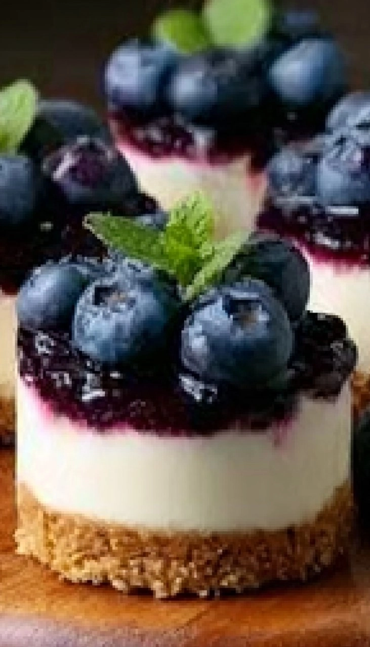Mini Blueberry Cheesecake Bite Dessert