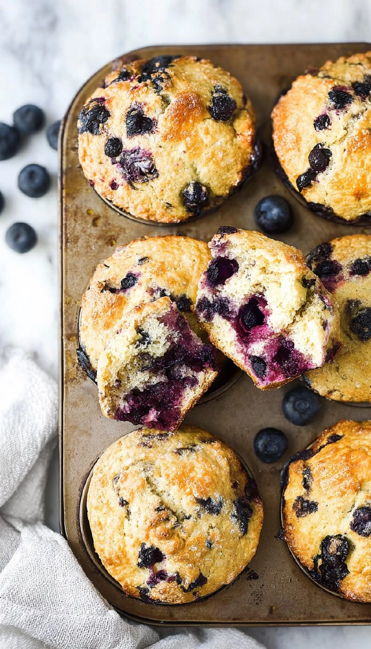 Olive Oil Blueberry Muffins