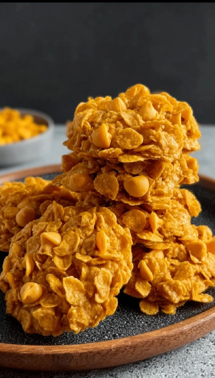 Peanut Butter Cornflake Cookies
