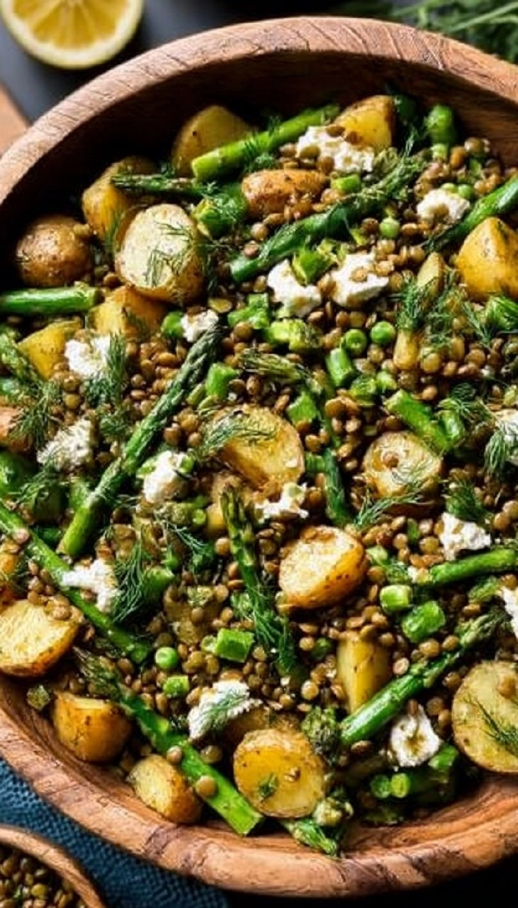 Potato Asparagus Lentil Salad With Lemon Dijon Dressing 7 Potato Asparagus Lentil Salad With Lemon Dijon Dressing