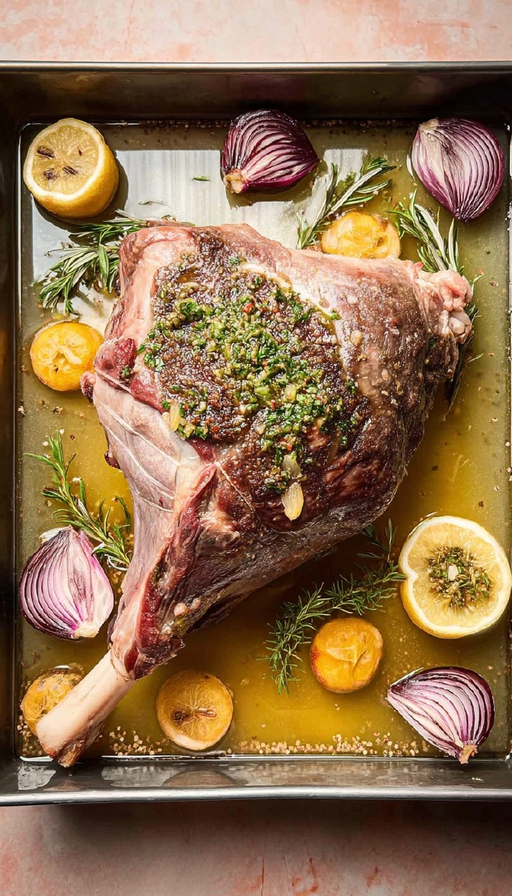 Slow-Roasted Leg Of Lamb With Gremolata