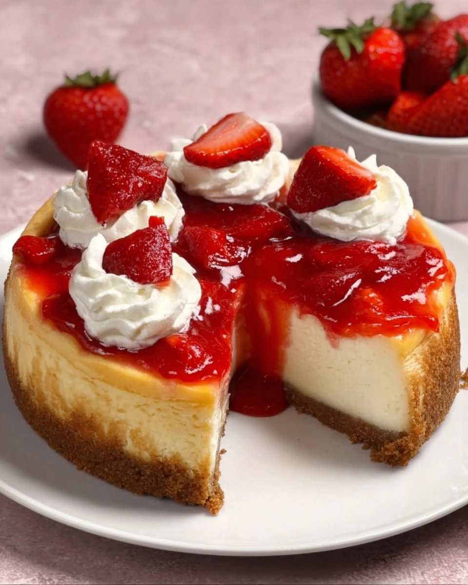 Strawberries-And-Cream-Cheesecake-Recipe